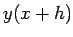$y(x+h)$