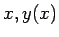 $x,y(x)$