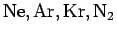 ${\rm Ne,Ar,Kr, N_{2}}$