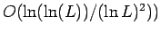 $O(\ln(\ln(L))/(\ln L)^2))$