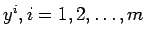 $y^i,i=1,2,\ldots,m$