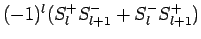 $(-1)^l (S_l^+ S_{l+1}^- + S_l^- S_{l+1}^+)$