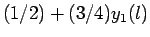 $(1/2)+(3/4)y_1(l)$